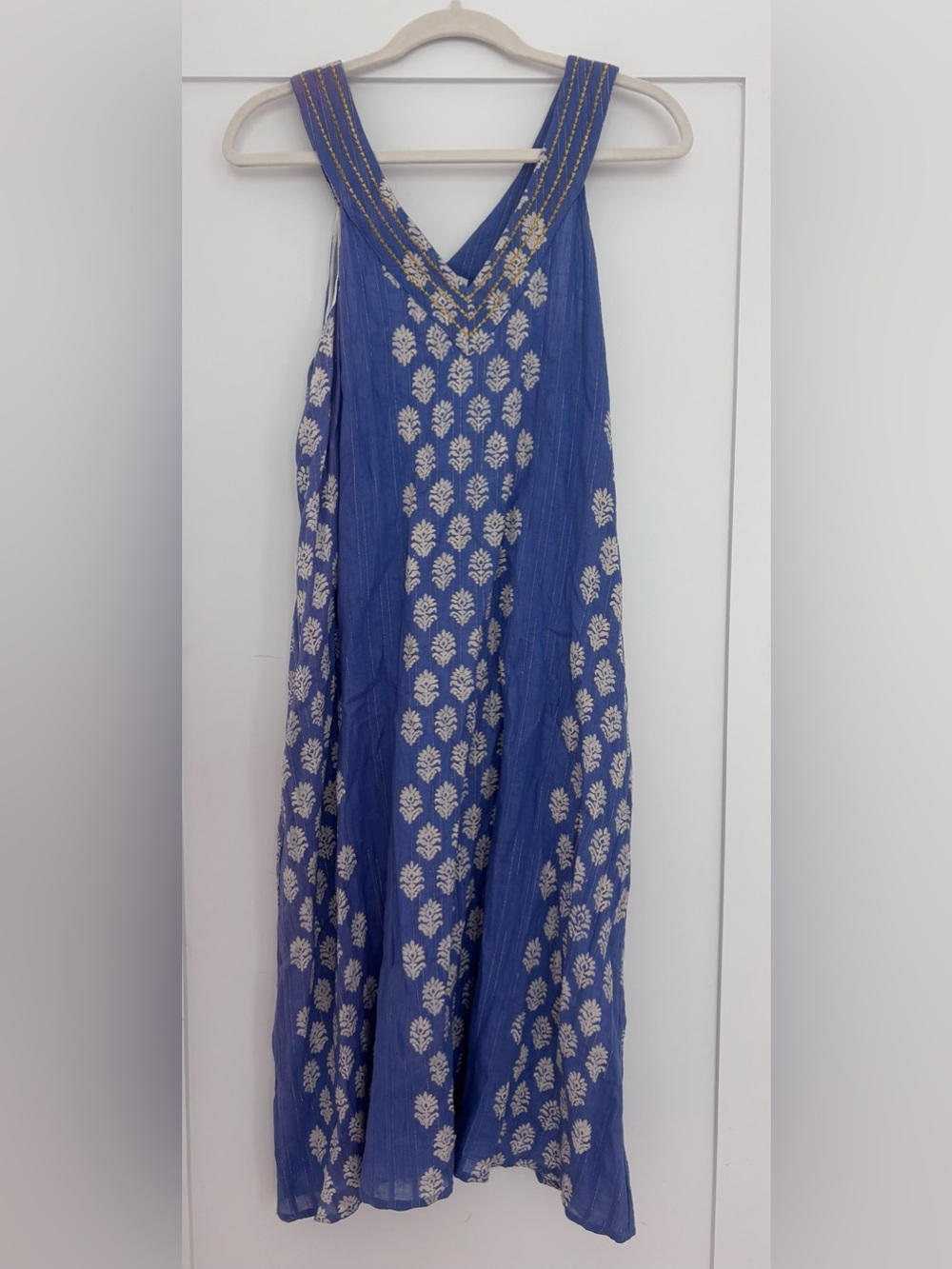 Block print midi dress